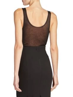 Saint Laurent Sheer Slub-Knit Bodysuit -Saint Laurent Sales Store unnamed file 2679