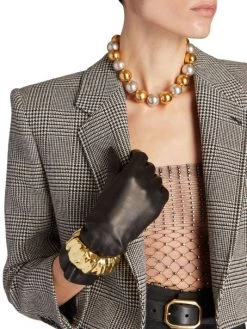 Saint Laurent Glen Check Cropped Blazer -Saint Laurent Sales Store unnamed file 2687