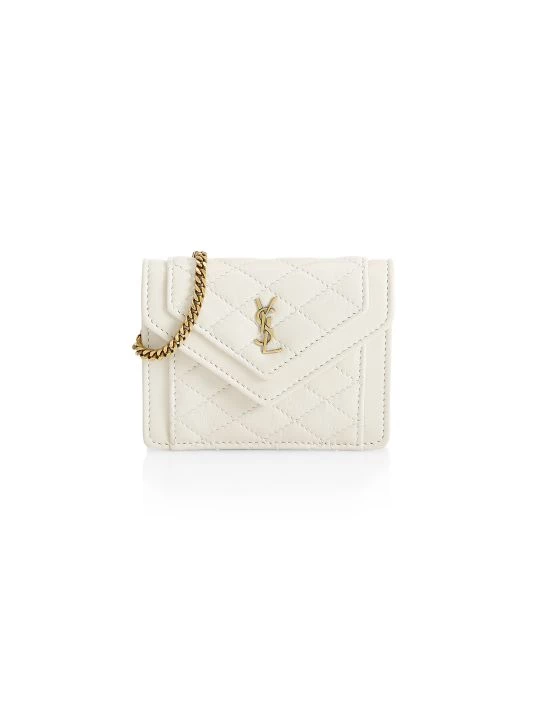 Saint Laurent Mini Gaby Quilted Leather Micro Bag-On-Chain Blancv Intage 8 Saint Laurent Mini Gaby Quilted Leather Micro Bag-On-Chain Blancv Intage - Image 6
