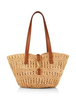 Saint Laurent Small Panier Raffia Tote