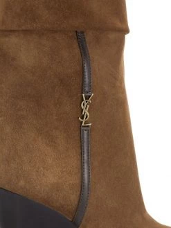 Saint Laurent Liz 85MM Suede Mid-Calf Boots -Saint Laurent Sales Store unnamed file 272