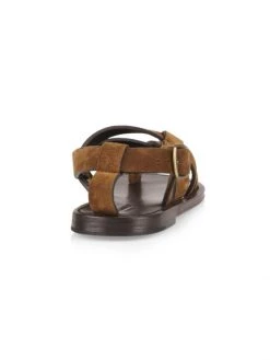 Saint Laurent Pepe Suede Strappy Flat Sandals -Saint Laurent Sales Store unnamed file 2741