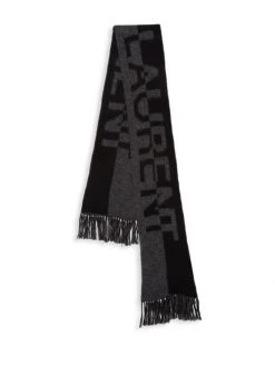 Saint Laurent Two-Tone Logo Scarf -Saint Laurent Sales Store unnamed file 275