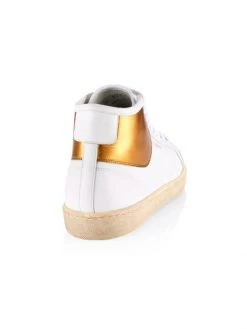 Saint Laurent Court Classic SL/39 Leather Mid-Top Sneakers -Saint Laurent Sales Store unnamed file 2761