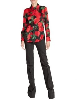 Saint Laurent Rose-Print Silk Shirt 9 Saint Laurent Rose-Print Silk Shirt -Saint Laurent Sales Store unnamed file 2816