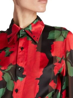 Saint Laurent Rose-Print Silk Shirt 13 Saint Laurent Rose-Print Silk Shirt -Saint Laurent Sales Store unnamed file 2820