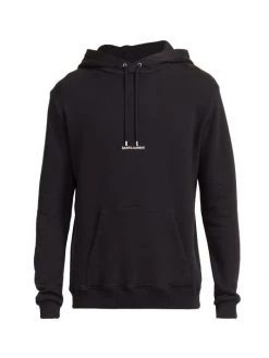 Saint Laurent Cotton-Blend Contrast Logo Hoodie For Men Blanc -Saint Laurent Sales Store unnamed file 2833