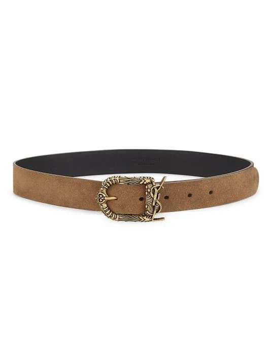 Saint Laurent Logo Buckle Leather Belt 3 Saint Laurent Logo Buckle Leather Belt