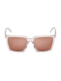 Saint Laurent Corner Angle 56MM Square Sunglasses