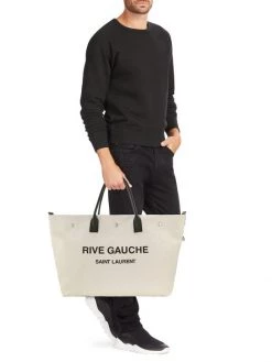 Saint Laurent Rive Gauche Canvas Tote Bag For Men -Saint Laurent Sales Store unnamed file 2913