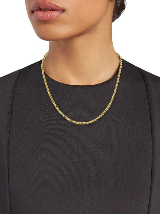 Saint Laurent Goldtone Wheat Chain Necklace 4 Saint Laurent Goldtone Wheat Chain Necklace - Image 2