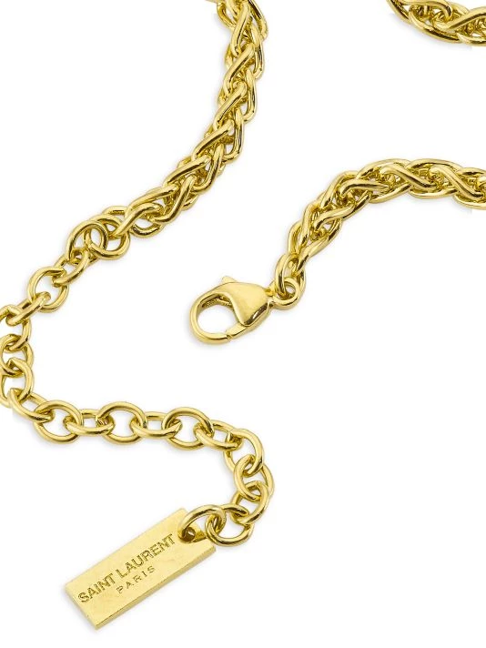 Saint Laurent Goldtone Wheat Chain Necklace 5 Saint Laurent Goldtone Wheat Chain Necklace - Image 3
