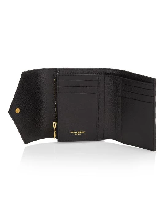 Saint Laurent Gaby Compact Quilted Leather Tri-Fold Wallet 4 Saint Laurent Gaby Compact Quilted Leather Tri-Fold Wallet - Image 2