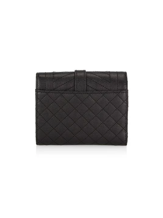Saint Laurent Gaby Compact Quilted Leather Tri-Fold Wallet 5 Saint Laurent Gaby Compact Quilted Leather Tri-Fold Wallet - Image 3