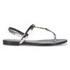 Saint Laurent Cassandra Iota Metallic Leather Slingback Thong Sandals -Saint Laurent Sales Store unnamed file 2968