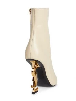 Saint Laurent Opyum Logo-Heel Leather Pointed Booties -Saint Laurent Sales Store unnamed file 2982