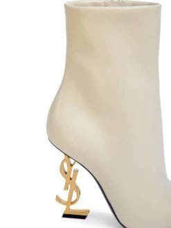 Saint Laurent Opyum Logo-Heel Leather Pointed Booties -Saint Laurent Sales Store unnamed file 2985
