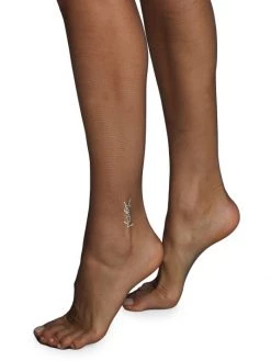 Saint Laurent Embellished Monogram Tights -Saint Laurent Sales Store unnamed file 2994