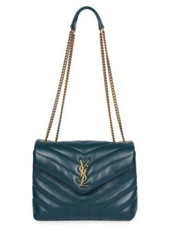 Saint Laurent Small Loulou Matelassé Leather Shoulder Bag Medium Blue -Saint Laurent Sales Store unnamed file 3