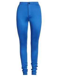 Saint Laurent Skinny Mid-Rise Pants Rouge