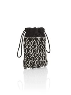 Saint Laurent Le Monogramme Crystal-Embellished Satin Drawstring Pouch -Saint Laurent Sales Store unnamed file 3014