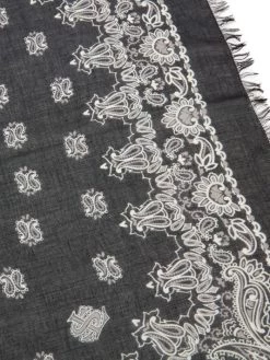 Saint Laurent Paisley-Print Bandana Rose Black -Saint Laurent Sales Store unnamed file 3017