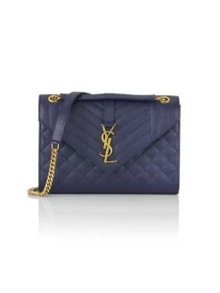 Saint Laurent Envelope Monogram Matelassé Leather Shoulder Bag Medium Blue 10 Saint Laurent Envelope Monogram Matelassé Leather Shoulder Bag Medium Blue -Saint Laurent Sales Store unnamed file 3059
