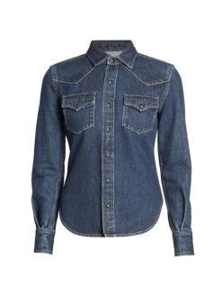 Saint Laurent Fitted Western Denim Shirt
