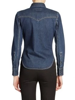 Saint Laurent Fitted Western Denim Shirt -Saint Laurent Sales Store unnamed file 3065