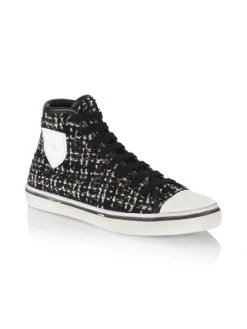 Saint Laurent Malibu Tweed Mid-Top Sneakers 9 Saint Laurent Malibu Tweed Mid-Top Sneakers -Saint Laurent Sales Store unnamed file 3069