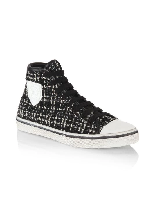 Saint Laurent Malibu Tweed Mid-Top Sneakers 4 Saint Laurent Malibu Tweed Mid-Top Sneakers - Image 2