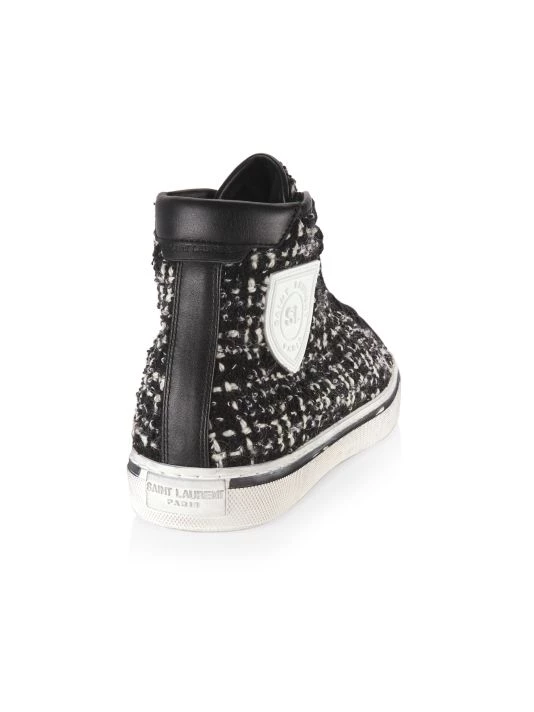 Saint Laurent Malibu Tweed Mid-Top Sneakers 5 Saint Laurent Malibu Tweed Mid-Top Sneakers - Image 3
