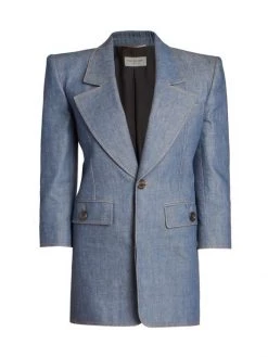 Saint Laurent Denim Blazer Minidress