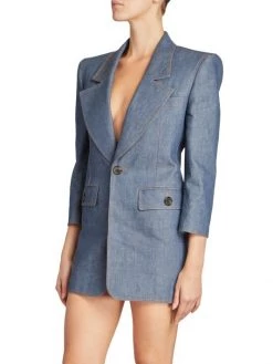 Saint Laurent Denim Blazer Minidress -Saint Laurent Sales Store unnamed file 3078