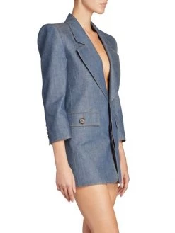 Saint Laurent Denim Blazer Minidress -Saint Laurent Sales Store unnamed file 3079