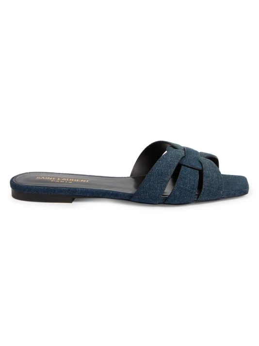 Saint Laurent Tribute Denim Slides 3 Saint Laurent Tribute Denim Slides