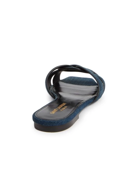 Saint Laurent Tribute Denim Slides 5 Saint Laurent Tribute Denim Slides - Image 3