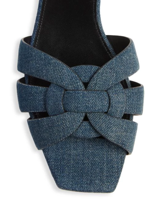 Saint Laurent Tribute Denim Slides 6 Saint Laurent Tribute Denim Slides - Image 4