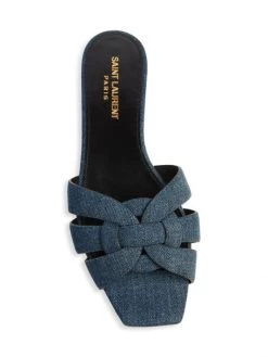 Saint Laurent Tribute Denim Slides 12 Saint Laurent Tribute Denim Slides -Saint Laurent Sales Store unnamed file 3100