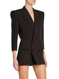 Saint Laurent Wool Double-Breasted Coatdress -Saint Laurent Sales Store unnamed file 3104