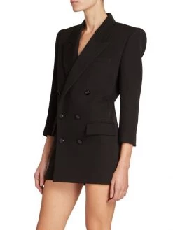 Saint Laurent Wool Double-Breasted Coatdress -Saint Laurent Sales Store unnamed file 3105