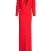 Saint Laurent V-Neck Crepe Maxi Dress -Saint Laurent Sales Store unnamed file 3109