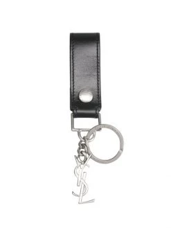 Saint Laurent Logo Leather Key Chain For Men
