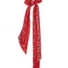 Saint Laurent Bandana-Print Scrunchie 6478 Red Ivory