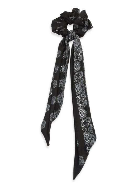 Saint Laurent Bandana-Print Scrunchie 6478 Red Ivory 6 Saint Laurent Bandana-Print Scrunchie 6478 Red Ivory - Image 4