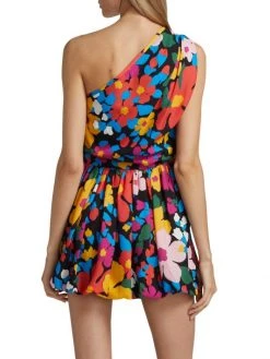 Saint Laurent Floral One-Shoulder Minidress -Saint Laurent Sales Store unnamed file 3126