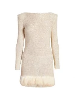 Saint Laurent Knot-Back Knit Minidress