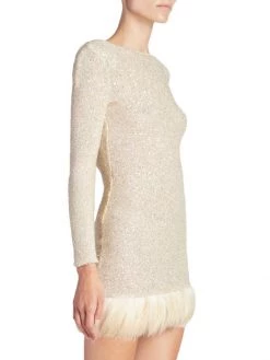 Saint Laurent Knot-Back Knit Minidress -Saint Laurent Sales Store unnamed file 3132