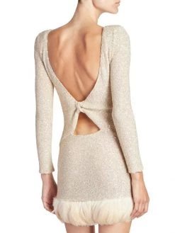 Saint Laurent Knot-Back Knit Minidress -Saint Laurent Sales Store unnamed file 3133