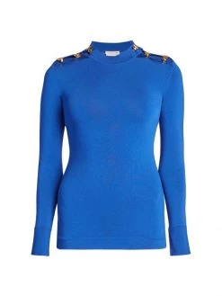 Saint Laurent Hardware Shoulder Sweater